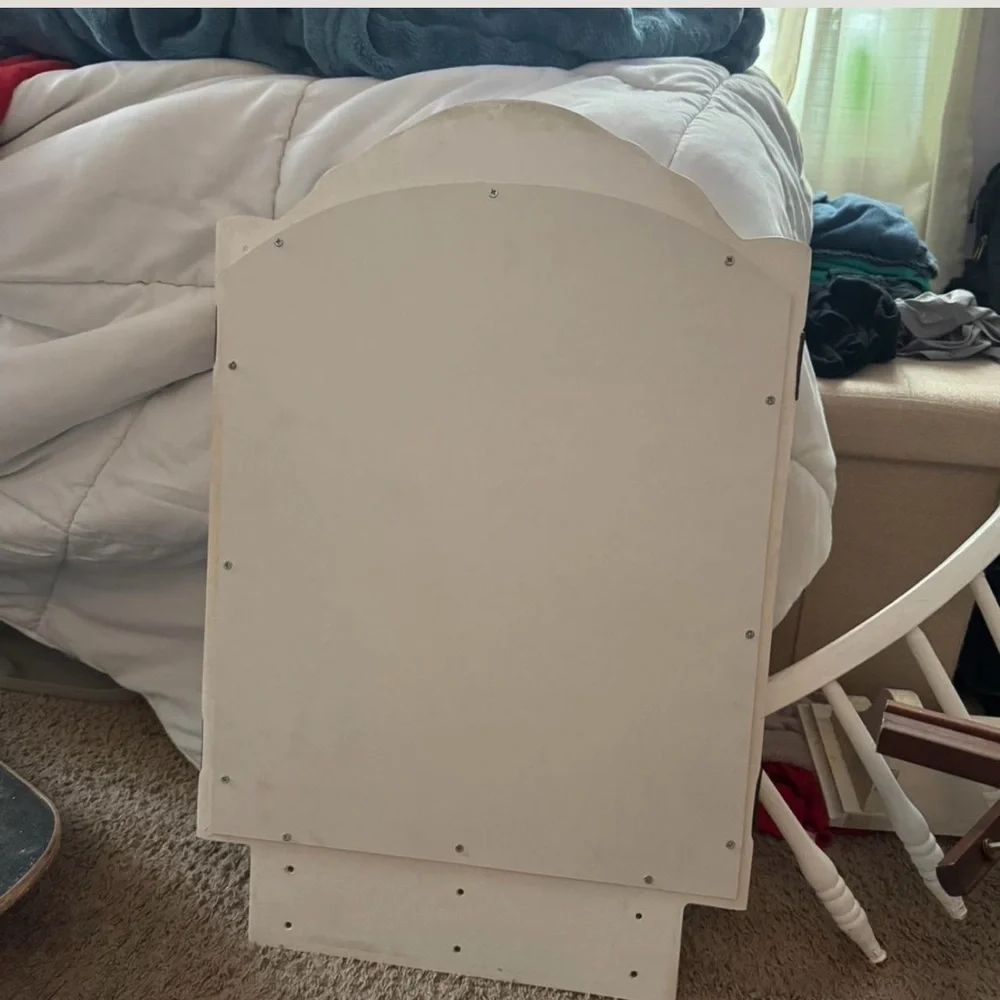 Source Unknown White Tri-Fold Wall Mirror